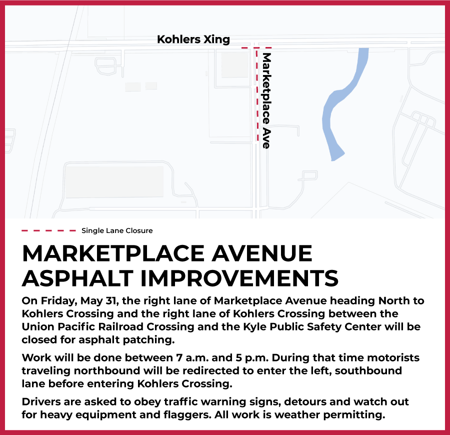 Marketplace Avenue Lane Closure
